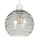 image 1 of Modern Designer Smoked Circular Ribbed Glass Non Electric Pendant Lamp Shade