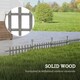 image 6 of Outsunny Decorative Garden Fencing, Wooden Landscape Edging, Grey