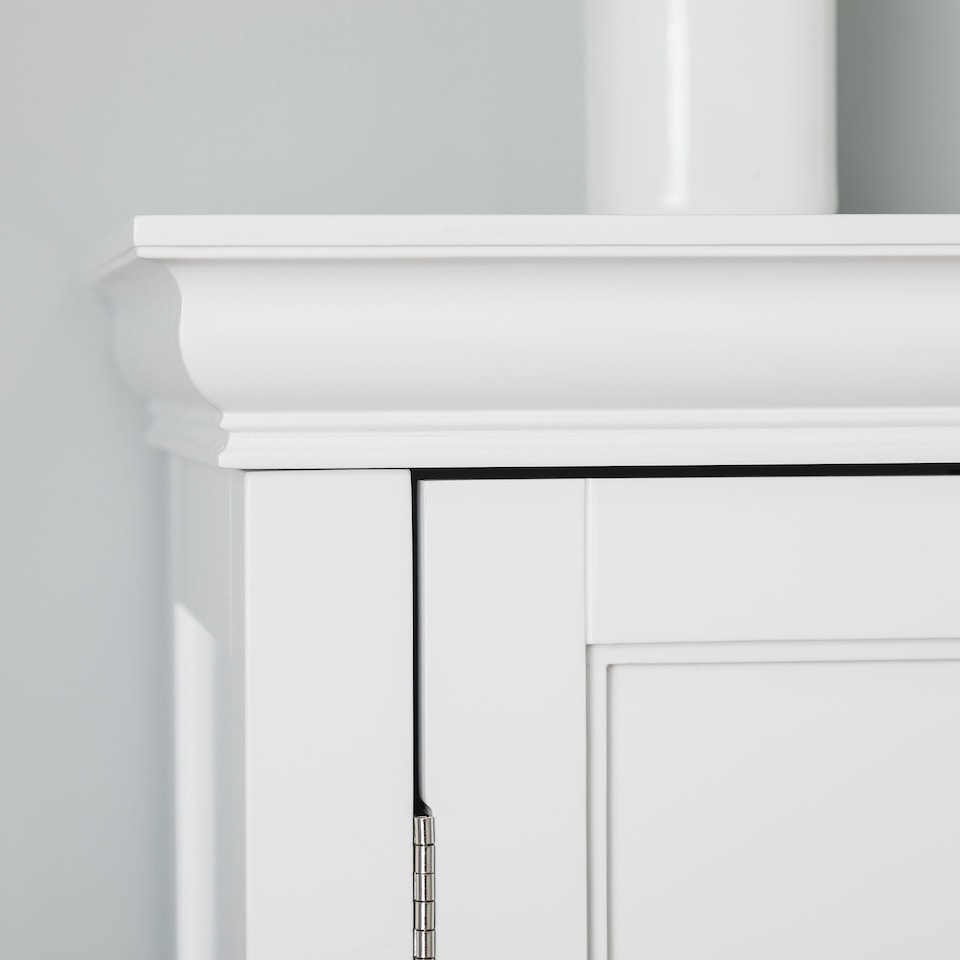 image 1 of Teamson Home Wooden Bathroom Floor Cabinet White Stratford