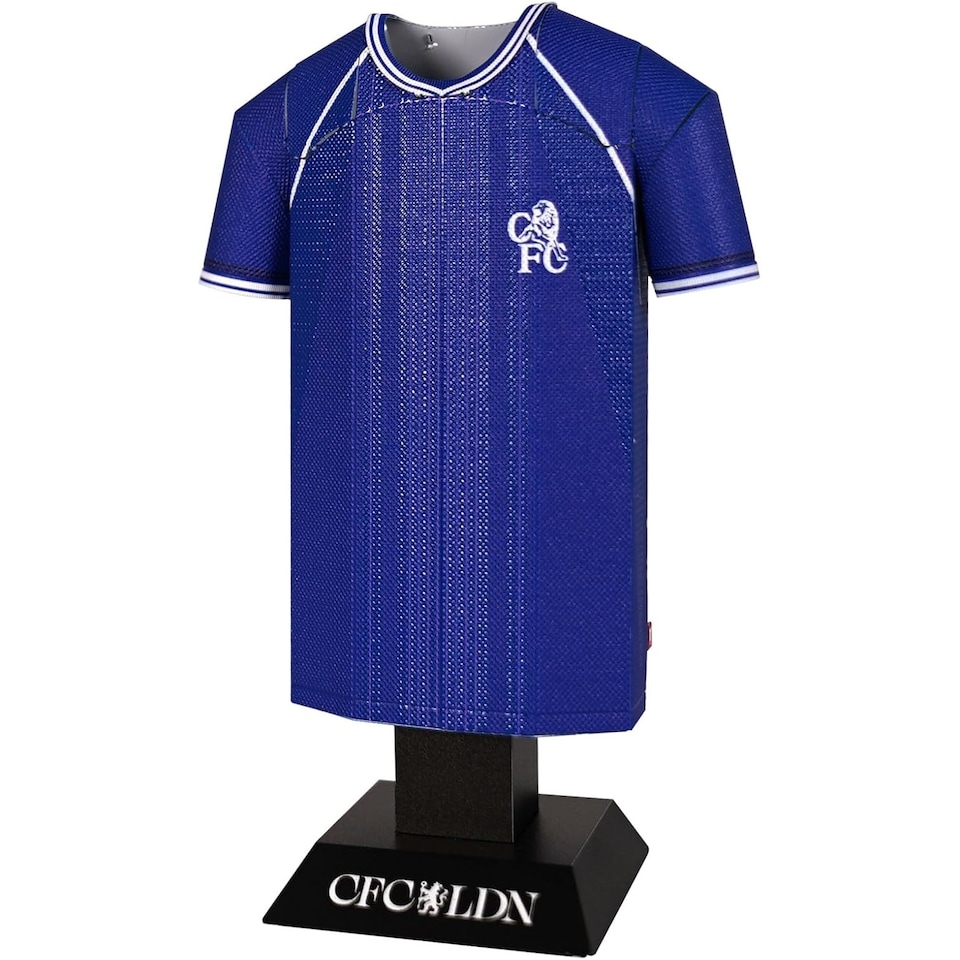 image 1 of RadStuff Metal Alloy Football Shirt - Retro Chelsea 2000/01 Home Alloy Shirt