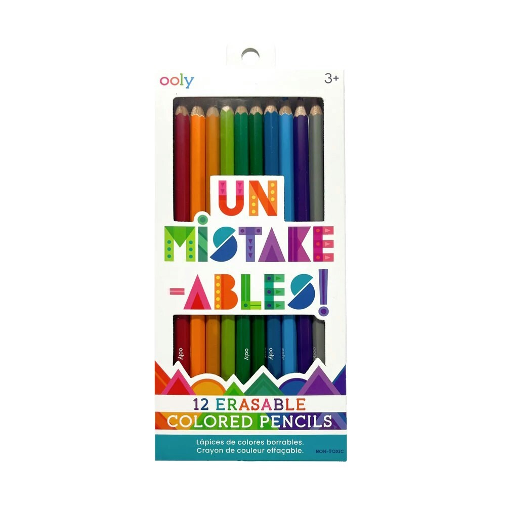 Ooly Erasable Coloured Pencils Rainbow 12 Assorted
