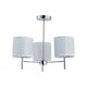 image 1 of Brea - Chrome 3 Light Fitting with White Cut Out Shades Chrome | White