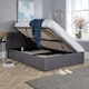 image 1 of Ottoman Side Lift Storage Bed Small Double Hopsack Fabric Bed Frame Furniture