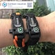 image 3 of aZengear Paracord Survival Bracelet (Pair), Flint Fire Starter, Whistle, Compass for Camping, Bushcraft and Emergency Equipment