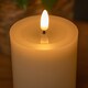 image 6 of 7.5cm x 15cm Cream Wax Melted Pool Effect Candle with Timer Function and Warm White LED