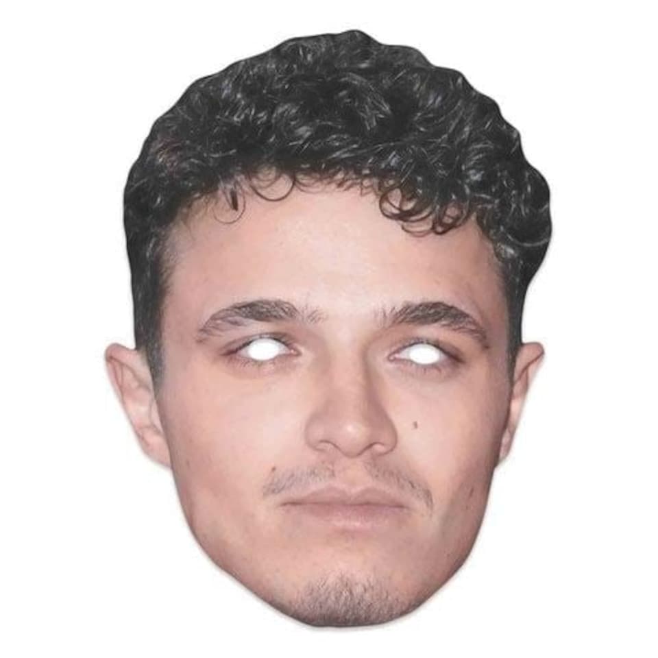 image 1 of Lando Norris Cardboard Face Mask | Multi