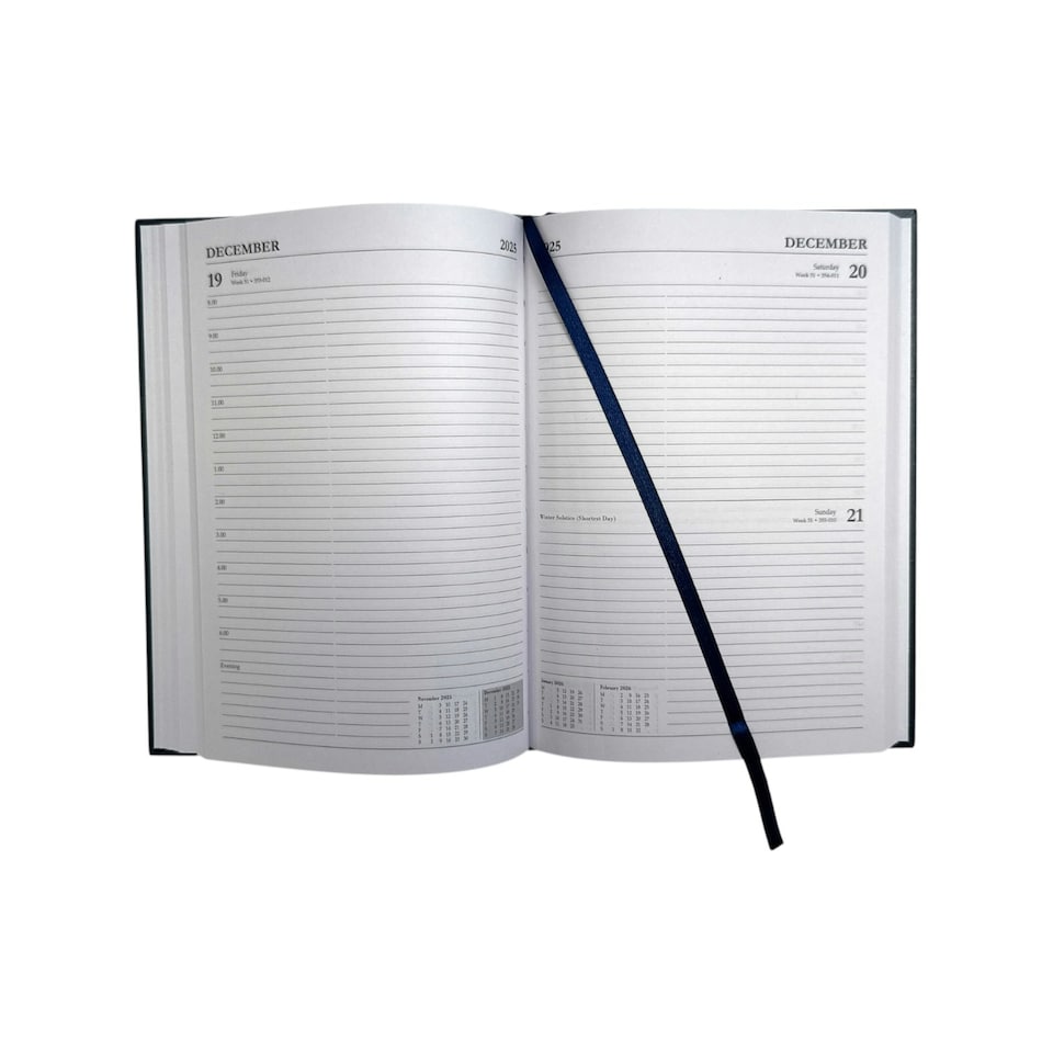 image 1 of Janrax 2025-2026 A5 Day Per Page Blue Academic Diary