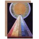 image 1 of Hilma Af Klint Group X No 1 Altarpiece Abstract Pyramid Greeting Card