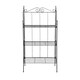 image 1 of Large Black Steel Folding Etagere Black