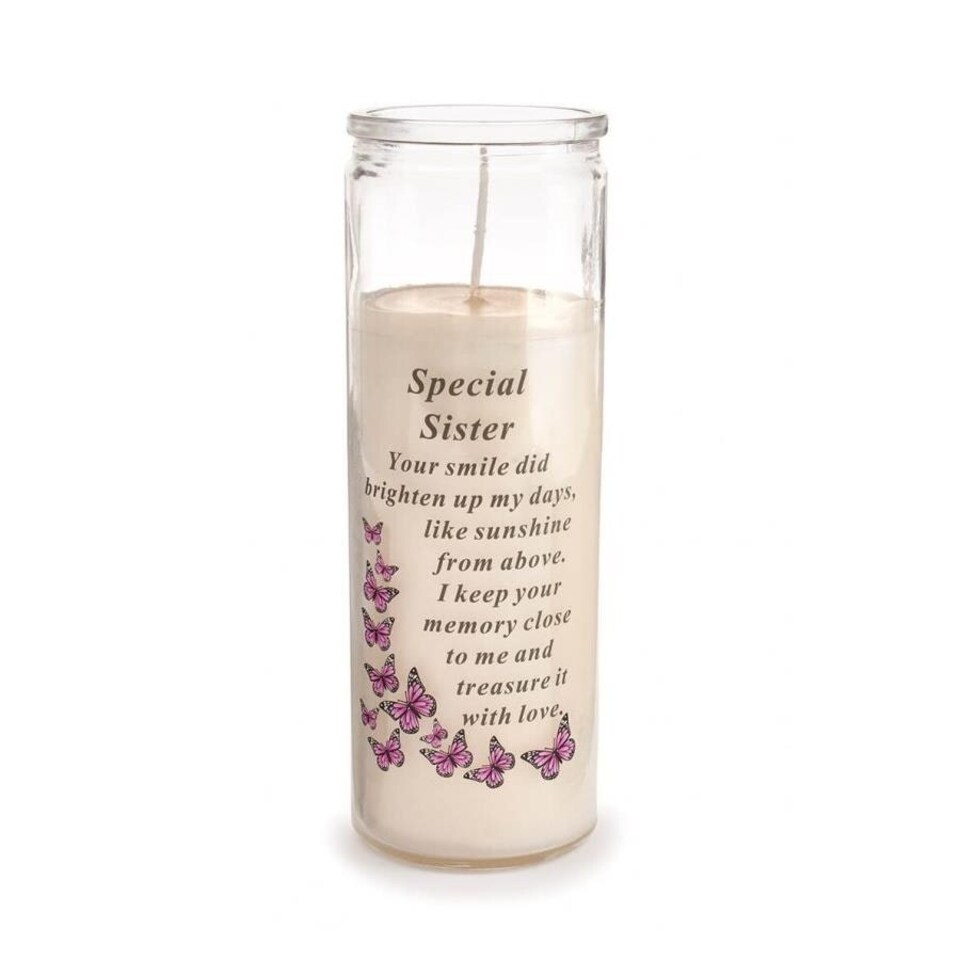 David Fischhoff Memorial Glass Candle - Special Sister | Multi