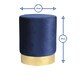 image 5 of Harbour Housewares Set Of 2 Green Velvet Round Pouffes Ottoman Footrest Stools Stylish Lounge 29 x 36cm Green