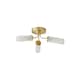 image 1 of ValueLights Canya Gold 3 Way IP44 Reeded Glass Ceiling Light | Gold