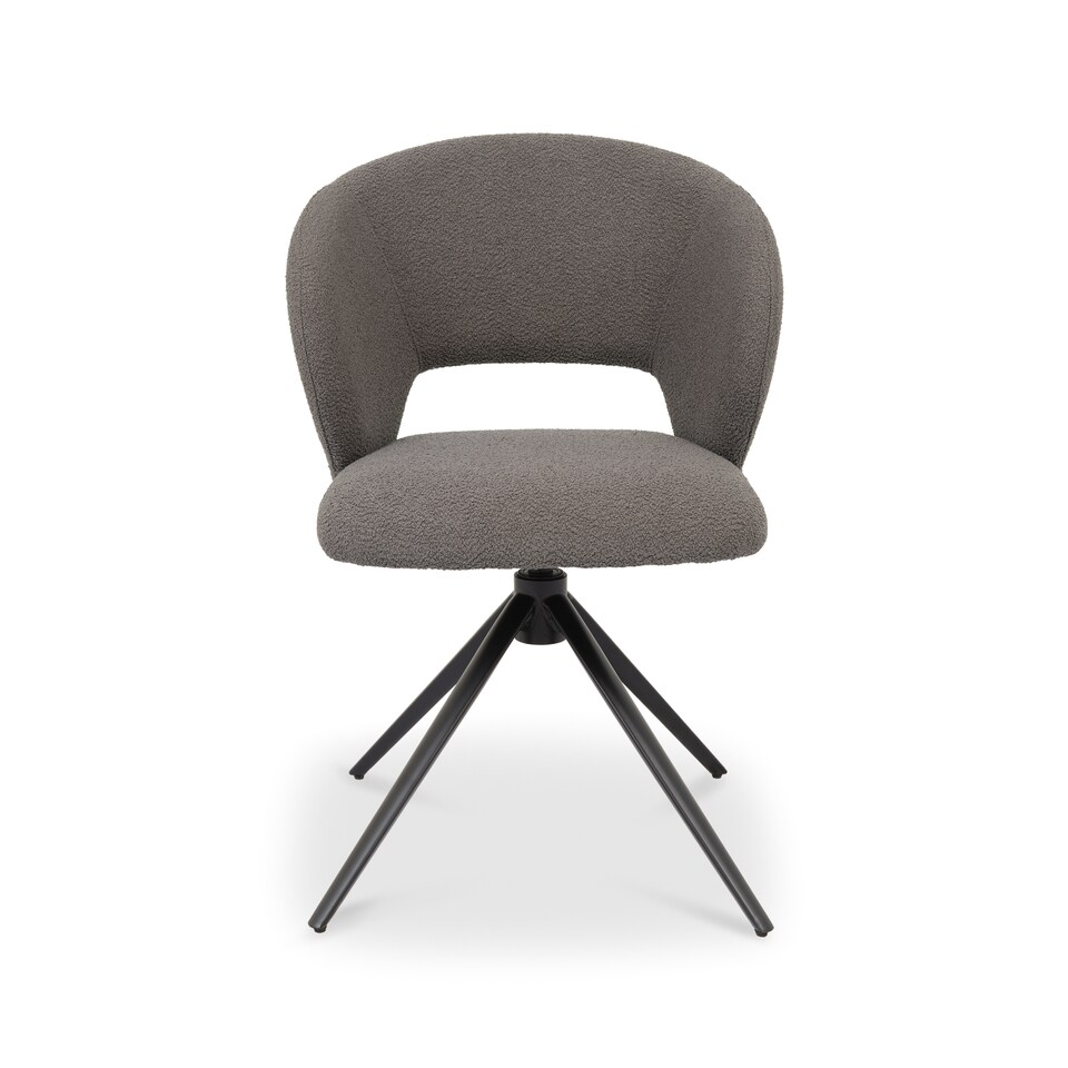 image 1 of Bentley Designs - Stella - Swivel Chair in Grey Boucle Fabric (Single)
