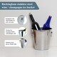image 3 of Buckingham Champagne / Wine Bottle Bucket Stainless Steel 4.8 Litre / 21.5 cm , mirror finish