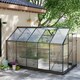 image 2 of Outsunny 6x10ft Walk-In Polycarbonate Greenhouse Plant Grow Aluminium