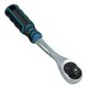 image 6 of 3/8in Drive Ratchet with Curved Rubber Grip Handle 90 Teeth Quick Release