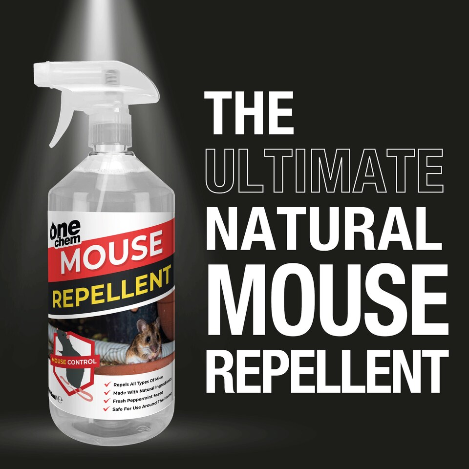 image 1 of One Chem Mouse Repellent  500ml - Peppermint Scent - Anti-Rodent Solution for Home & Garden - Indoor and Outdoor Use