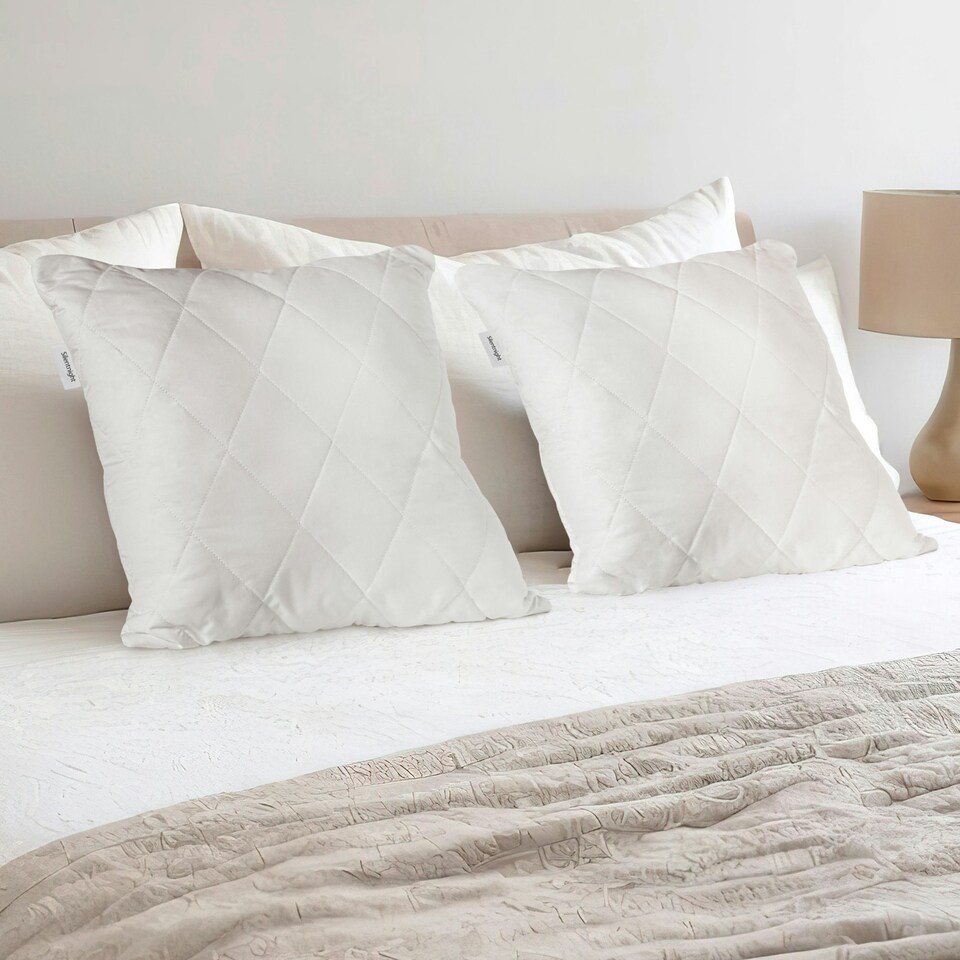 image 1 of Silentnight Quilted Cushion Pads 2 Pack Extra Deep Filled Inserts Scatters