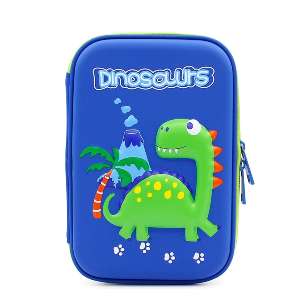 image 1 of Dinosaur Design 3D Embossed Pencil Case
