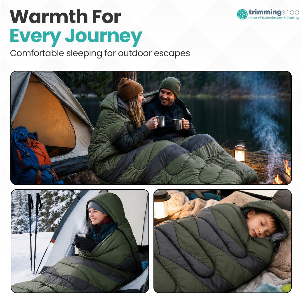 image 1 of 4 Season Waterproof Backpacking Sleeping Bag for Single Adults - 6ft