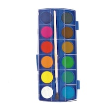 Portable Travel 12 Watercolour Paint Set with Brush