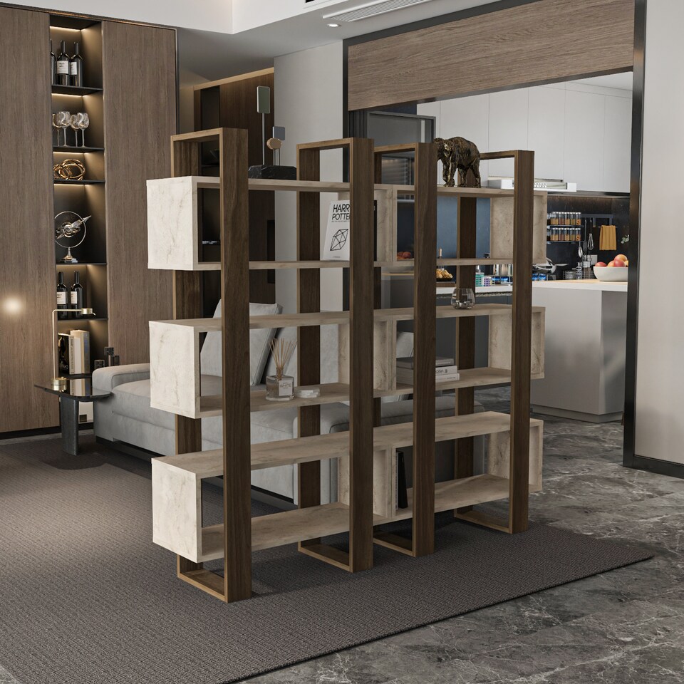 image 1 of Decorotika Reina Bookcase 3-tier H 150 cm x W 90 cm x D 33 cm
