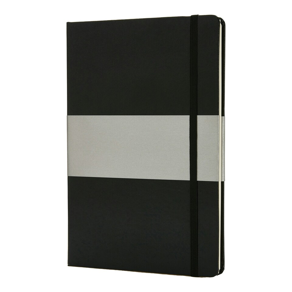 image 1 of XD Collection Deluxe Hard Cover A5 Notebook - Black - One Size
