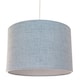 image 2 of Contemporary and Sleek Blue Textured Linen Fabric Drum Lamp Shade 60w Maximum | Blue | Blue | 1