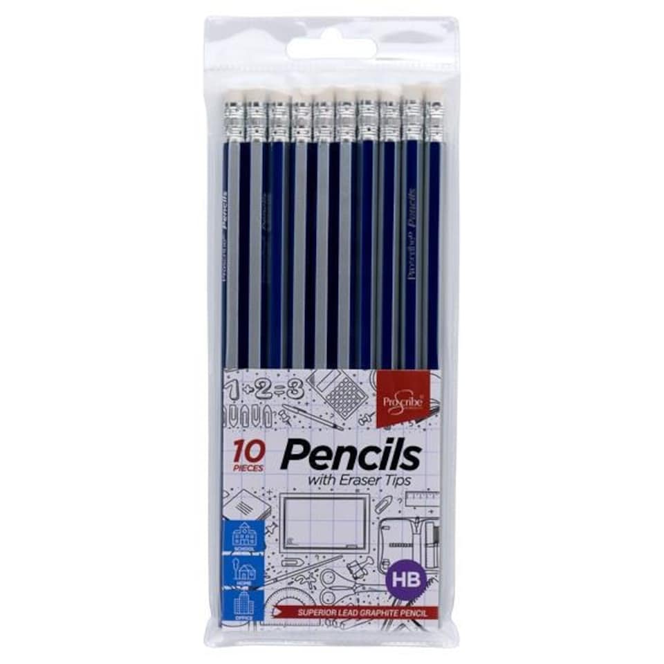 image 1 of Wallet of 10 Hb Rubber Tipped Pencils by Pro:scribe