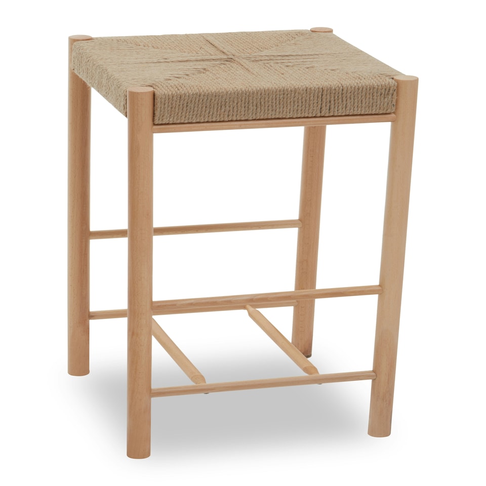 image 1 of Interiors by Premier Comfortable Natural Wood Bar Stool, Intricately Handwoven  Counter Stool, Easy To Maintain Lounge Stool
