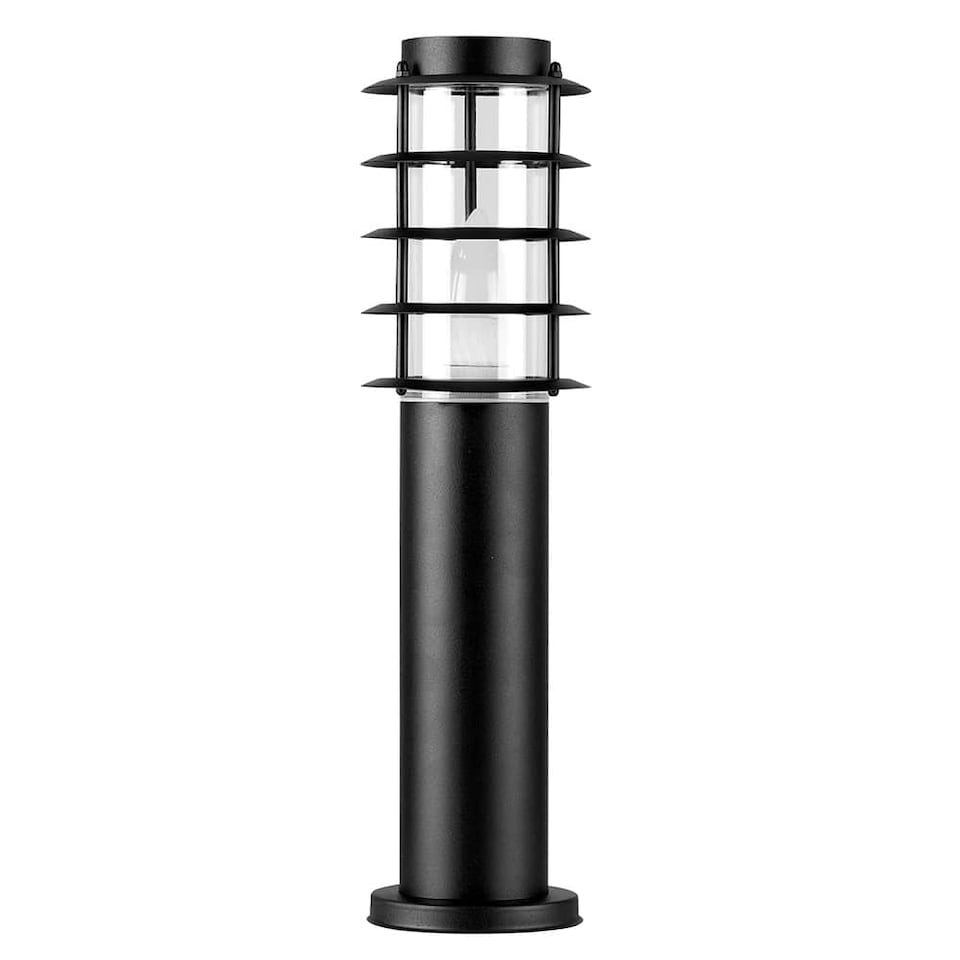 image 1 of ValueLights Wharf Modern Black Stainless Steel Outdoor IP44 Garden Light | Black