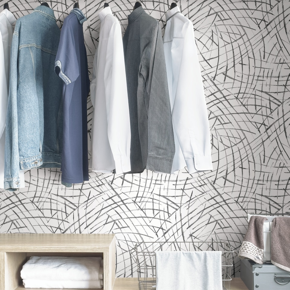 image 1 of NuWallpaper NU3494 Imprint Peel & Stick Wallpaper, Black | Black | Black | 2.86m² | 1