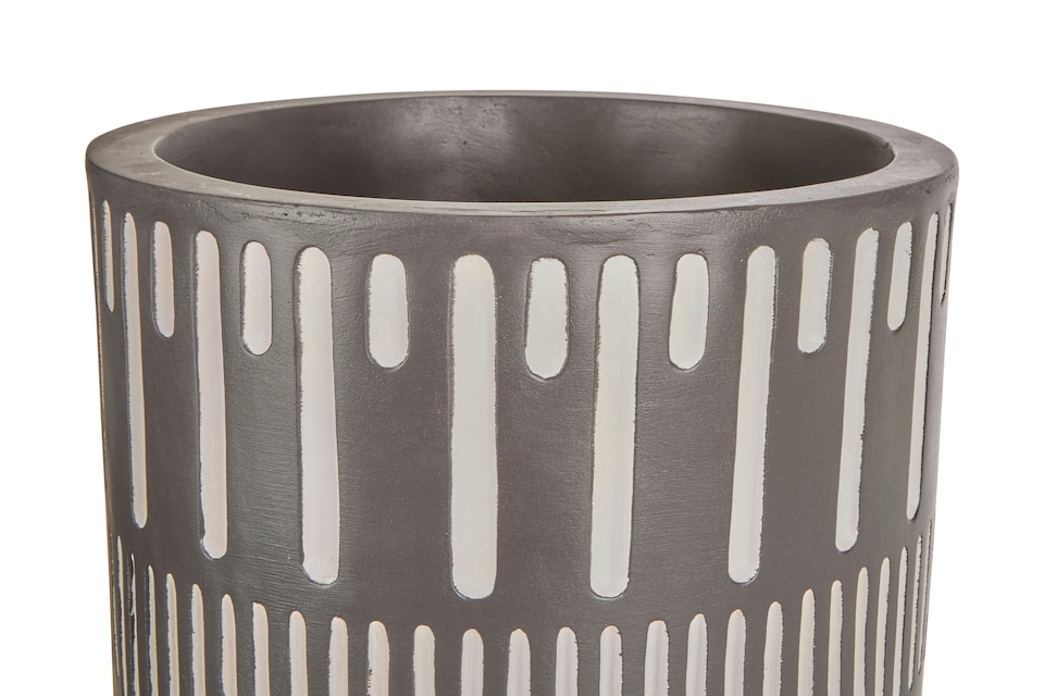 image 1 of Darnell Large Black And White Finish Planter Multi | Multi