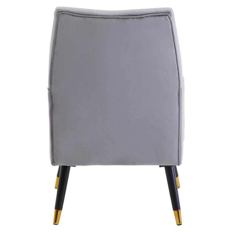 image 1 of Interiors by Grey Velvet Armchair, Built to Last Lounge Chair, Easy to Maintain Velvet Chair, Reliable Armchair