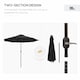 image 8 of Outsunny 2.7m Patio Garden Umbrella Outdoor Parasol Outdoor Market Table Umbrella with Tilt Crank and 24 LEDs Lights Black