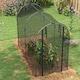 image 8 of Outsunny Fruit Cage, Plant Protection Tent, 1.2 x 2.4 x 1.9m, Black