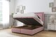 image 2 of Sloomy Lancaster Pink Plush Ottoman Bed With Mattress With 54" Floor Standing Headboard 6' Super King