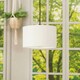 image 3 of ValueLights Pair of - White Fabric Cylinder Ceiling Pendant Lampshade/Table Lamp Drum Light Shade - Small