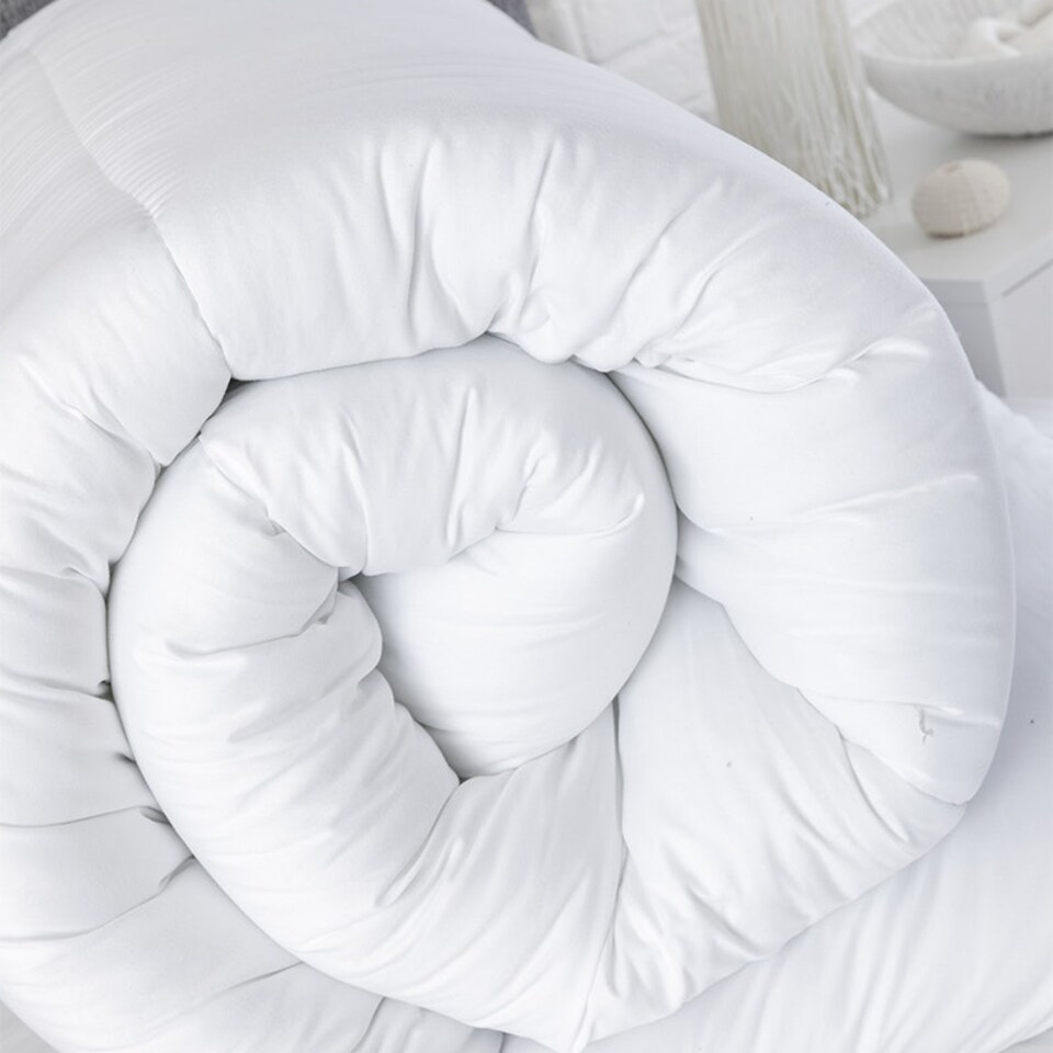 image 1 of Autumn 10.5 Tog Microfibre Soft Like Down Duvet With Non Allergenic Hollowfibre Filling Super King White