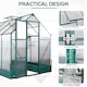 image 4 of Outsunny Walk-in Greenhouse Garden Polycarbonate Aluminium w/ Window