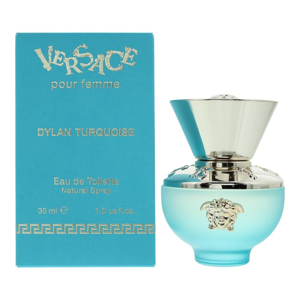image 1 of Versace Dylan Turquoise Pour Femme Womens EDT 30ml Fragrance | Clear | blue | 30ml