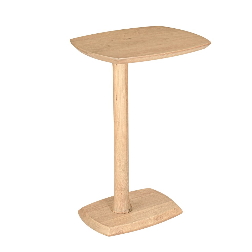 image 1 of MH London Ellis C Shape Side Table Solid Mango Wood End Table for Sofa Living Room