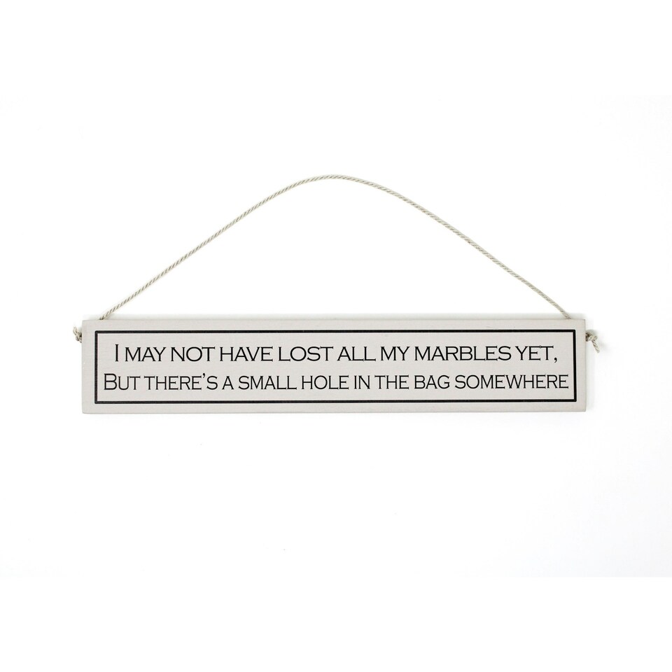 image 1 of Wit With Wisdom Wooden Hanging Sign - I May Not Have Lost