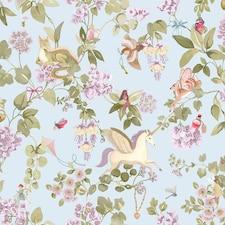 Holden Decor Away With The Fairies Textured Wallpaper | Blue | Sky Blue | 1