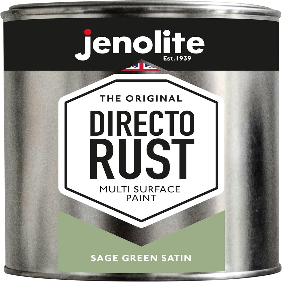 image 1 of Jenolite Directorust All-in-One Multi-Surface Paint - Sage Green Satin - 1L