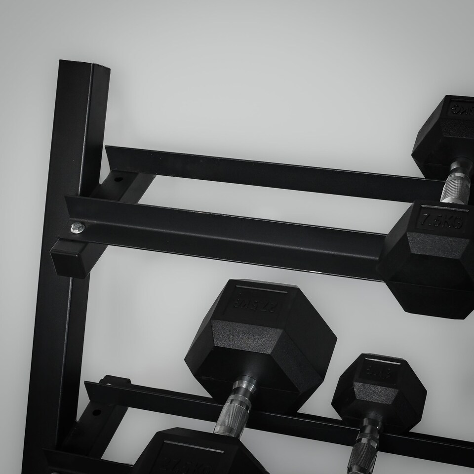 image 1 of GYM SETS 3Tier Dumbbell Storage Rack- ( Double Rack + 2.5-30kg £749.99 / Additional Upgraded Home Bench +£60.00)