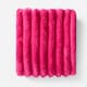 image 4 of OHS Soft Jumbo Faux Fur Ribbed Throw Blanket Pink | Hot Pink