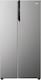 image 1 of Haier HSR5918DNMP - Inox American Fridge Freezer - Side by Side - D Rated