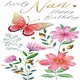 image 1 of Embellished Butterflies Lovely Nan Happy Birthday Card