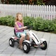 image 2 of HOMCOM Children Pedal Go Kart w/ Adjustable Seat, Inflatable Tyres - White